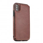 Iphone XS Max Forcell wallet case brun