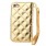 IPHONE 4S mønstret guld læder pung cover Mobiltelefon tilbehør