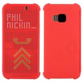 HTC ONE M9 dot view cover, rød