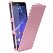 SONY xperia z3 compact læder cover, pink
