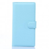 ZTE BLADE VEC 4G læder cover med kort lommer, blå