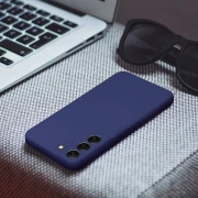 cover mørk blå etui Samsung Galaxy S25 Mobil tilbehør