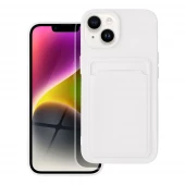 IPhone 14 bagcover hvid  med kortlomme
