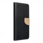 Fancy flip Cover til iPhone 16 Plus sort/guld