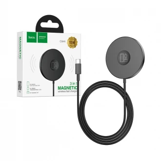 Hoco 3-i-1 magnetoplader / trådløs CW41 Delight 15W Sort
