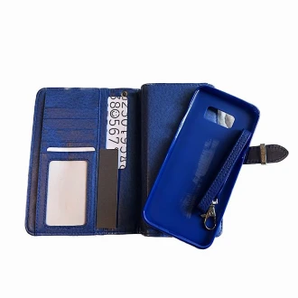 til Samsung Galaxy S8 Plus multi læder cover Blå