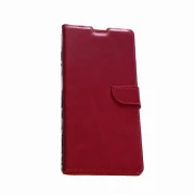 rød Slim læder flip etui Samsung A42 5G Mobil tilbehør
