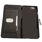 IPHONE 6 / 6S fashion læder cover, sort Mobiltelefon tilbehør