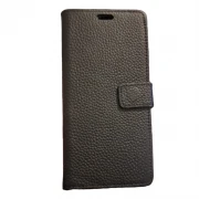 Flip cover Ægte Læder sort Honor 9 Mobil tilbehør