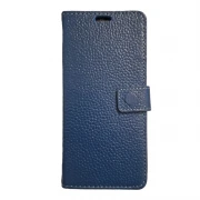 Flip cover Ægte Læder blå Honor 9 Mobil tilbehør