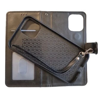 2 i 1 læder pung cover til Iphone 11 Pro sort