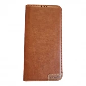 LA læder flip cover Samsung S20 brun