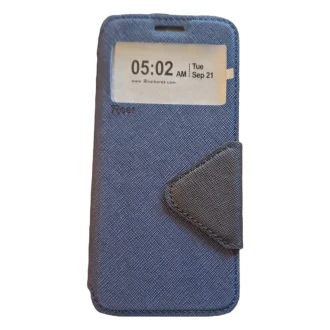 Til Samsung Galaxy S8 cover smart view vindue Mørk Blå