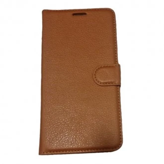 Til Moto Z2 Play flip cover med lommer brun