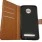 Moto Z2 Play flip cover med lommer brun Mobilcovers