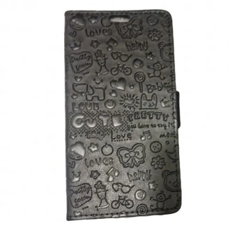 Flip cover til Motorola Moto C Plus Sort