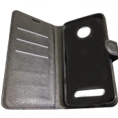 Moto Z2 Play flip cover med lommer sort