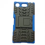 Case Sony Xperia XZ1 compact bagcover hybrid Blå