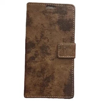 til Htc U play Klassisk flip cover Brun