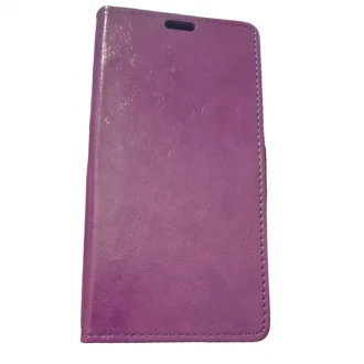 læder flip etui Motorola moto E4 Plus Lilla