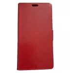 Klasisk læder flip etui Motorola E4 Plus Rød
