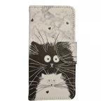 LG K8 2017/2018 flip cover med MED MØNSTER hvid