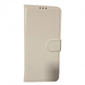 Galaxy S9 plus Læder flip cover hvid