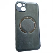 læder cover Med MagSafe iPhone 14 Plus BlåMobil tilbehør