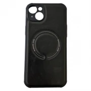 læder cover Med MagSafe iPhone 14 Plus sort Mobil tilbehør