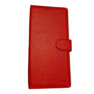 Lavann læder flip cover Samsung Galaxy S23 Ultra Rød