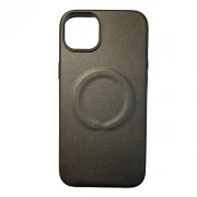 læder cover Med MagSafe iPhone 14 Plus sort Mobil tilbehør
