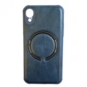 læder cover Med MagSafe iPhone XR Blå Mobil tilbehør