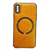 læder cover til iPhone XS Med MagSafe Brun