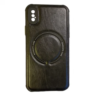 læder cover Med MagSafe iPhone XS sort Mobil tilbehør