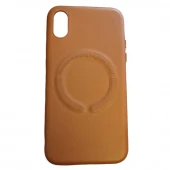 læder cover til iPhone X / XS Med MagSafe Brun