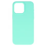 Iphone 14 silikone lite cover moderne farver mynte mobile tilbehør