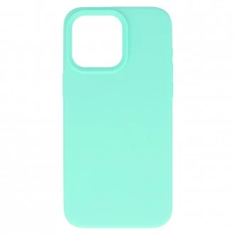 Iphone 14 silikone lite cover i moderne farver, mynte