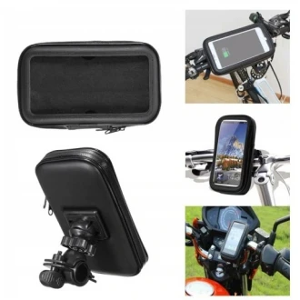 MC Vandtæt taske til motorcykel cykel og scoter mobiltelefon holder sort S størrelse