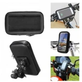 MC Vandtæt taske til motorcykel cykel og scoter mobilholder i sort M størrelse