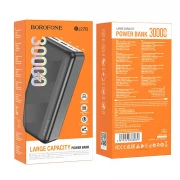 Sort Borofone Power Bank 30000mAh BJ27B Pindar - 2xUSB