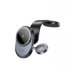 HOCO 2in1 induktionsbilholder til instrumentbrættet, kompatibel med Apple Watch 15W HW28 sort og grå