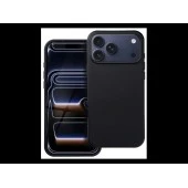 Silikone lite cover til Iphone 17 pro i moderne farver, sort