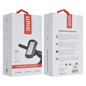 UNIQ mobilholder Vandtæt Motorcykel/Cykel - 360 grader drejelig - Rød streg - Sort 7 tommer