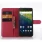HTC ONE A9 læder pung cover, rosa Mobiltelefon tilbehør