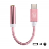 Adapter usb Type-C til 3.5 mm audio rosaguld
