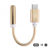 Adapter usb Type-C til 3.5 mm audio guld
