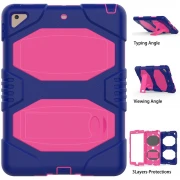 Ipad 9,7 2017-2018 blå/rosa hybrid cover Ipad og Tablet tilbehør