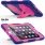 Ipad 9,7 2017-2018 blå/rosa hybrid cover Ipad og Tablet tilbehør