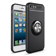 Cover med ring holder sort Iphone SE / 5S Mobil tilbehør