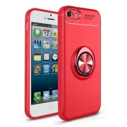 Cover med ring holder rød Iphone SE / 5S Mobil tilbehør